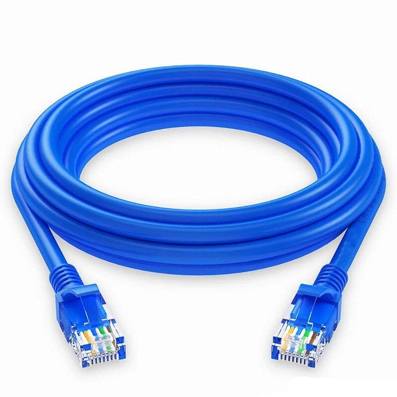 Technotech Cat6 Ethernet Lan Patch Cable 1 Meter | High Speed 10 Gbps | Bandwidth 550Mhz | Gold-Plated RJ45 - Blue - Image 3