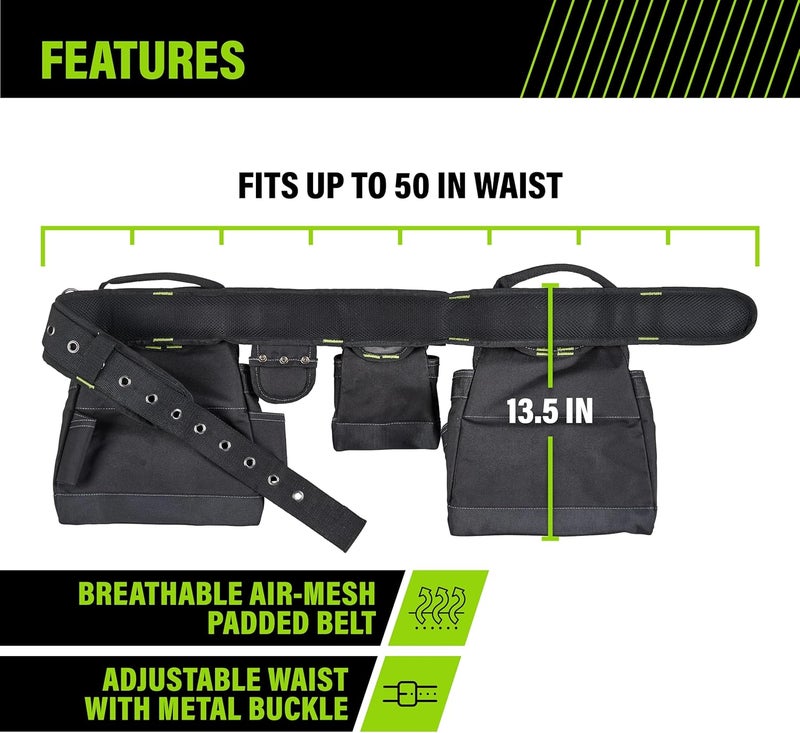 AWP Tool Belt Tool Rig, Durable Premium Utility Belt Organizer for Men & Women, Utility Work, Electrician, Mechanic - Image 2