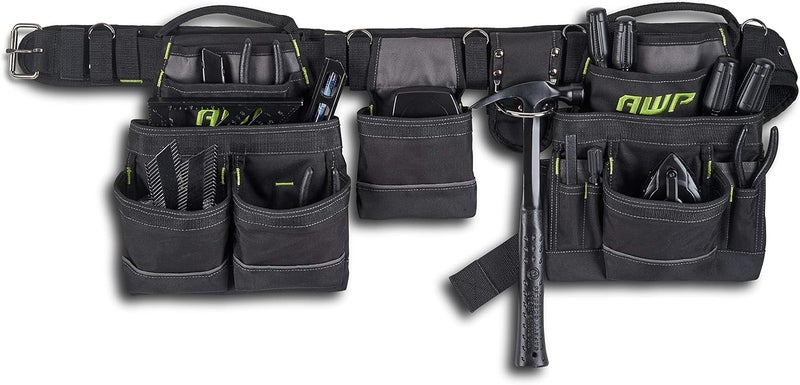 AWP Tool Belt Tool Rig, Durable Premium Utility Belt Organizer for Men & Women, Utility Work, Electrician, Mechanic - Image 1