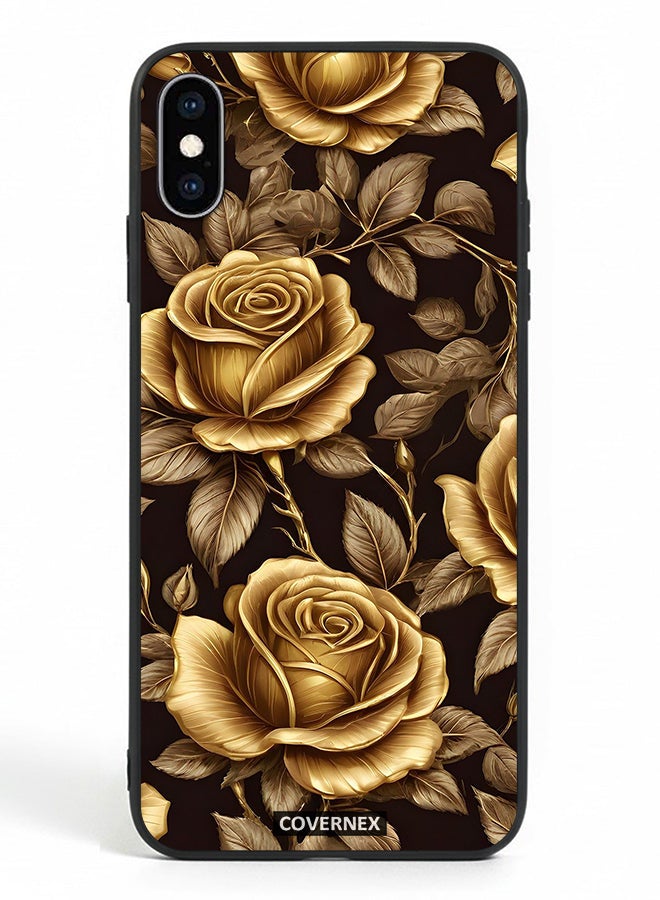 Covernex Apple iPhone X Protective Case Cover Printed Featuring Royal Rose - Image 2
