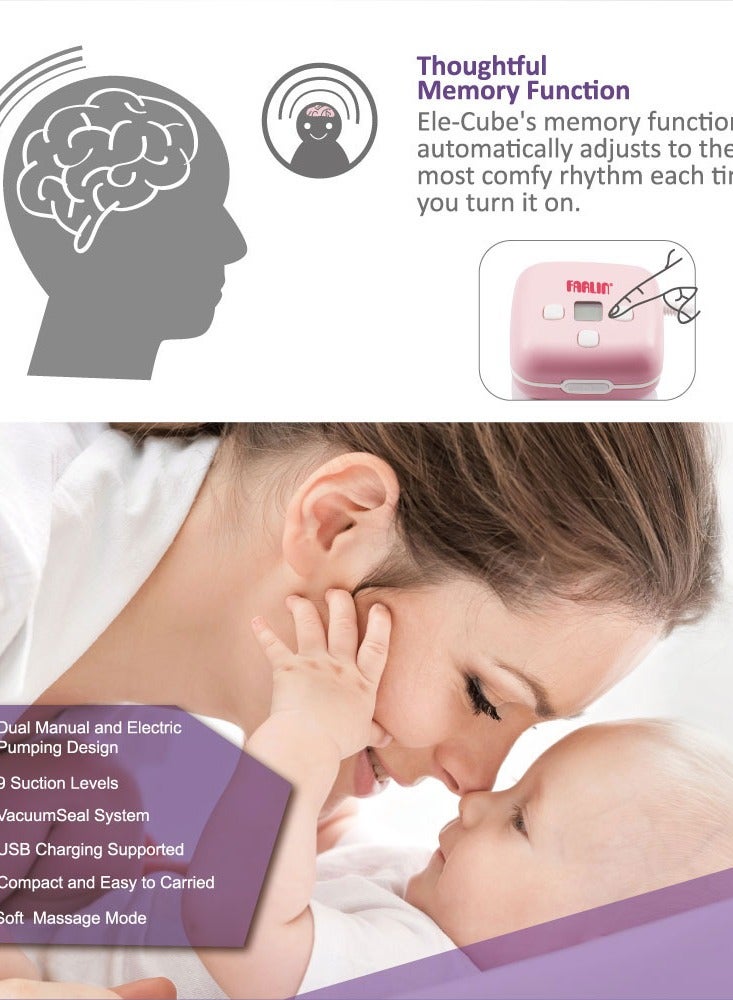 FARLIN Cube Manual & Electric Breast Pump Clear - Image 3