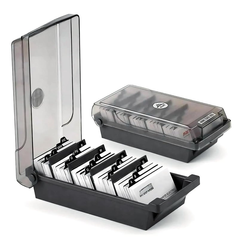 Climberty ® Large Capacity Business Card Storage Case with 5 Compartments & 20pcs A-Z Index Tabs, Business Card Case Organizer, Credit Card Holder File for 500+ Business Cards, 24cm x12cm x7.5cm - Image 1