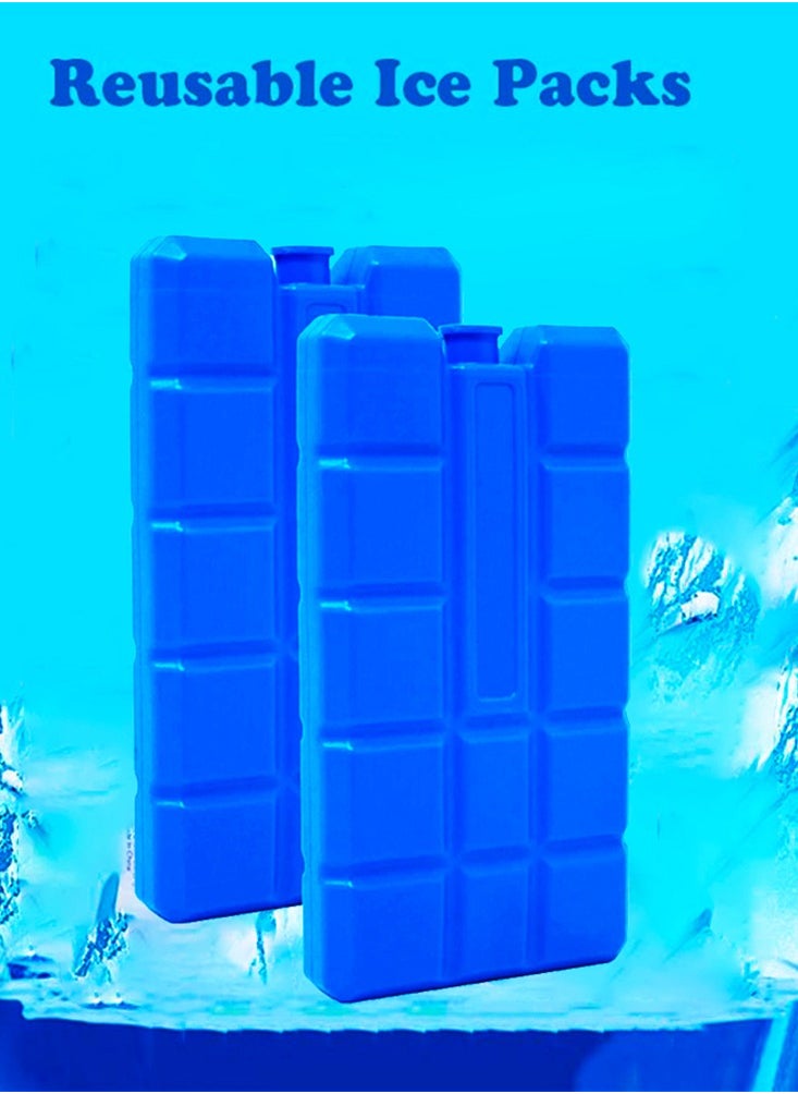 Generic - Reusable Ice Packs for Lunch Boxes and Coolers - Freezer Blocks and Ice Pack Bricks (Set of 2) for Keeping Food Fresh and Cool - Image 1