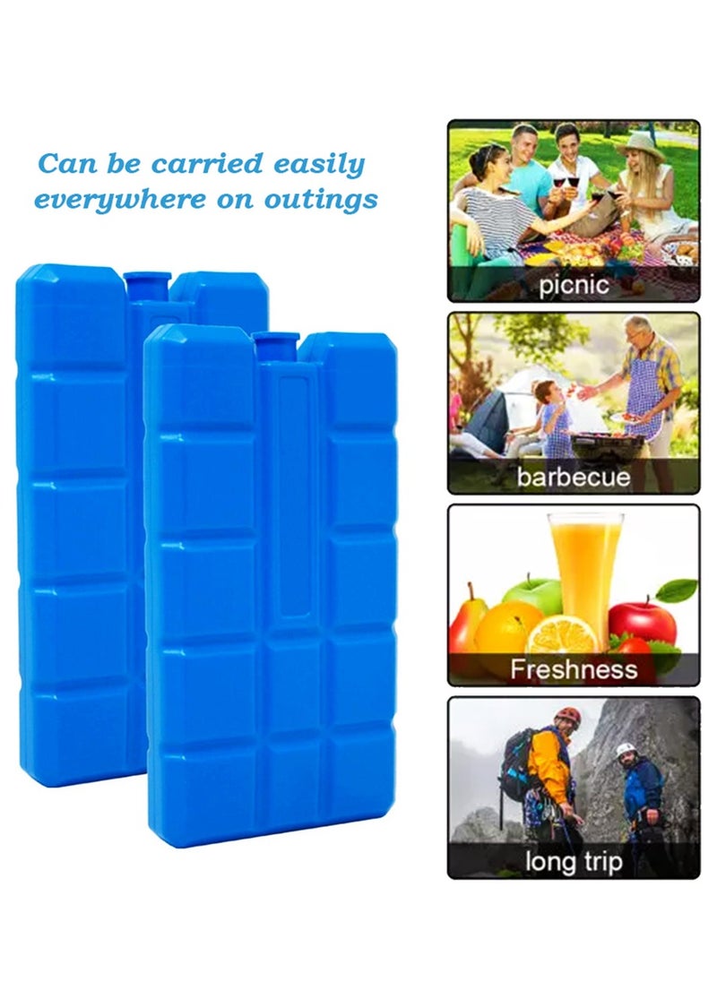 Generic - Reusable Ice Packs for Lunch Boxes and Coolers - Freezer Blocks and Ice Pack Bricks (Set of 2) for Keeping Food Fresh and Cool - Image 1