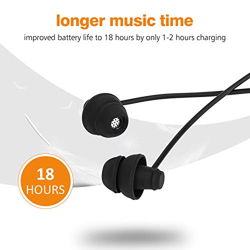 Goojodoq Bluetooth Sleep Headphones Bluetooth 4.2 Wireless Soft in-Ear Sleeping Earbuds, 18 Hours Music time, Wireless Sleep Headsets for Insomnia, Side Sleeper, Gym, Relaxation and Sports-Black - Image 4