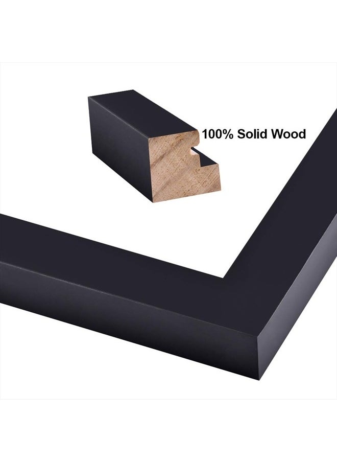 3.5x5 inch Picture Frame Made of Solid Wood High Definition Glass for Table Top Display and Wall Mounting Photo Frame Black