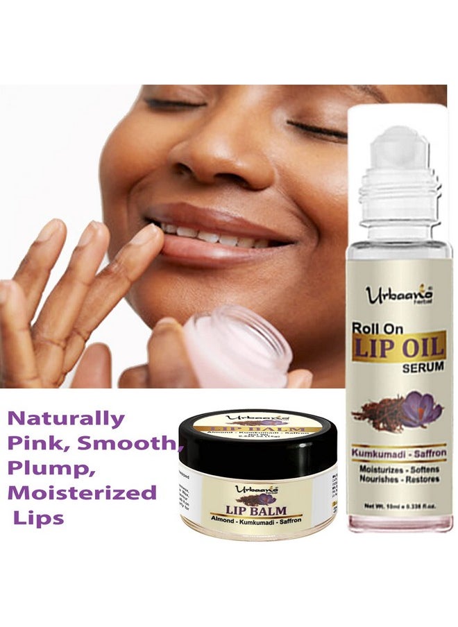 Kumkumadi Lip Balm,Lip Oil Serum Combo - Tint Free, Hydrates, Softens, Restores Natural Colour To Smoked, Dry, Pigmented And Chapped Lips For Men, Women & Teenagers - 10Ml + 15Gm - pzsku/ZDDC73194949CB5257400Z/45/_/1735567110/d9d25c90-ad93-4ae0-b97b-160494bcdf29