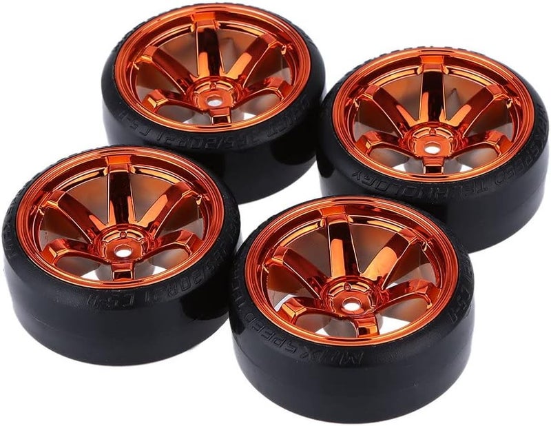 GoolRC 4PCS/Set 1/10 Drift Car Tires Hard Tyre Replacement for Traxxas HSP Tamiya HPI Kyosho On-Road Drifting Car (Gold) - Image 1