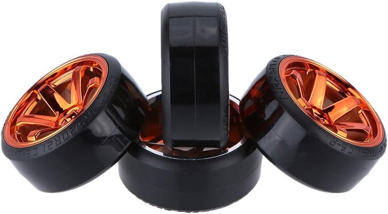 GoolRC 4PCS/Set 1/10 Drift Car Tires Hard Tyre Replacement for Traxxas HSP Tamiya HPI Kyosho On-Road Drifting Car (Gold) - Image 2