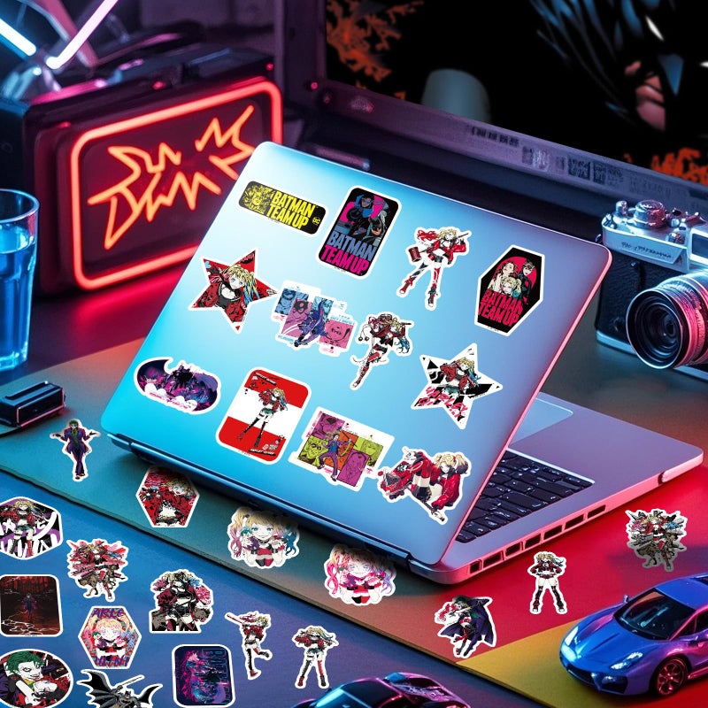 CoCube+ 50PCS Cool Comic Style Superhero Stickers Pack â€“ Waterproof Vinyl Decals for Laptop, Water Bottle, Phone, Skateboard, Car, Scrapbook, Aesthetic Anime-Inspired Art Stickers for Kids & Adults - Image 4