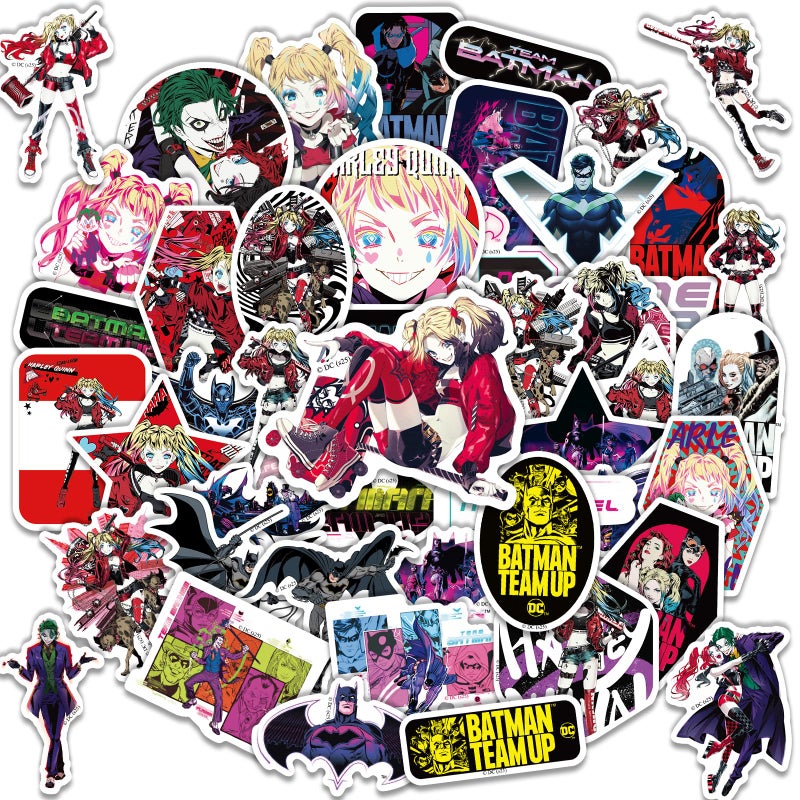 CoCube+ 50PCS Cool Comic Style Superhero Stickers Pack â€“ Waterproof Vinyl Decals for Laptop, Water Bottle, Phone, Skateboard, Car, Scrapbook, Aesthetic Anime-Inspired Art Stickers for Kids & Adults - Image 1