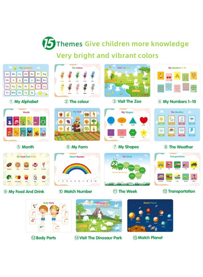 أف بي سي مونتيسوري كتاب مشغول للأطفال الصغار أنشطة التعلم قبل المدرسة التوحد ألعاب الحسية كتاب هادئ نشاط السفر التعليمي ملزم مهارات الحركة الدقيقة هدايا للأطفال الأولاد البنات - Image 4