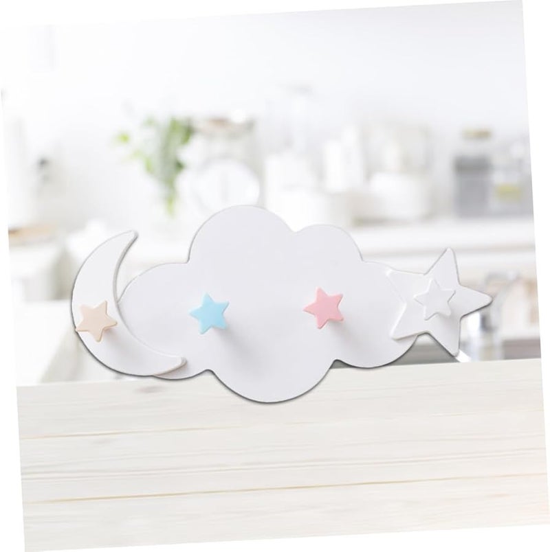 Garneck Transparent Adhesive Cloud Hook Wall Mounted Hanger No Drilling Needed - Image 4