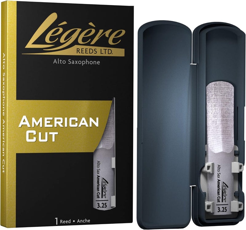 Legere Légère Reeds - Alto Saxophone Reed, American Cut, Strength 3.25 (ASA3.25) - Premium Synthetic Woodwind Reed - Image 1