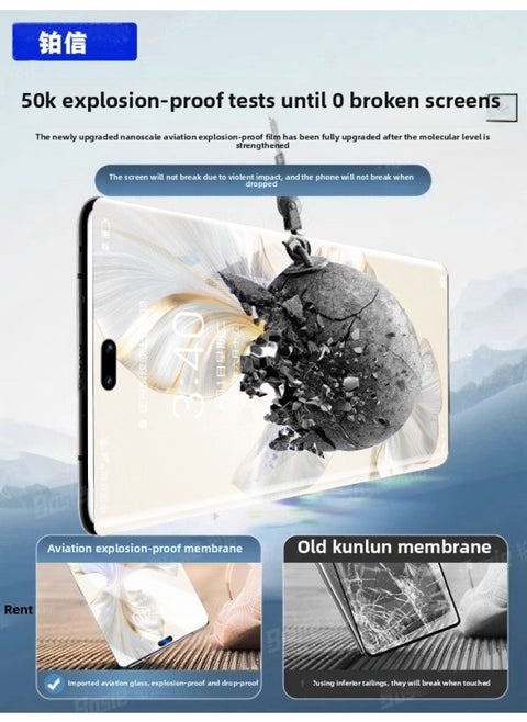 [Aviation Glass] Applicable Glory 100 Tempered Film 200/90pro Mobile Phone Film 70/80 X50GT60-Colour:[Full Glue Without Grain] Ultra Clear 2 Pieces★Instant Application Without Bubbles★40 Times Explosion-proof ∞ Free Film Artifact-Size:Honor Magic4 Pro