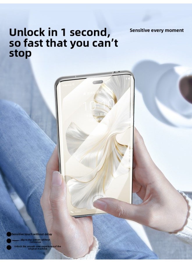 Generic - [Aviation Glass] Applicable Glory 100 Tempered Film 200/90pro Mobile Phone Film 70/80 X50GT60-Colour:[Full Glue Without Grain] Ultra Clear 2 Pieces★Instant Application Without Bubbles★40 Times Explosion-proof ∞ Free Film Artifact-Size:Honor Magic4 Pro - Image 1
