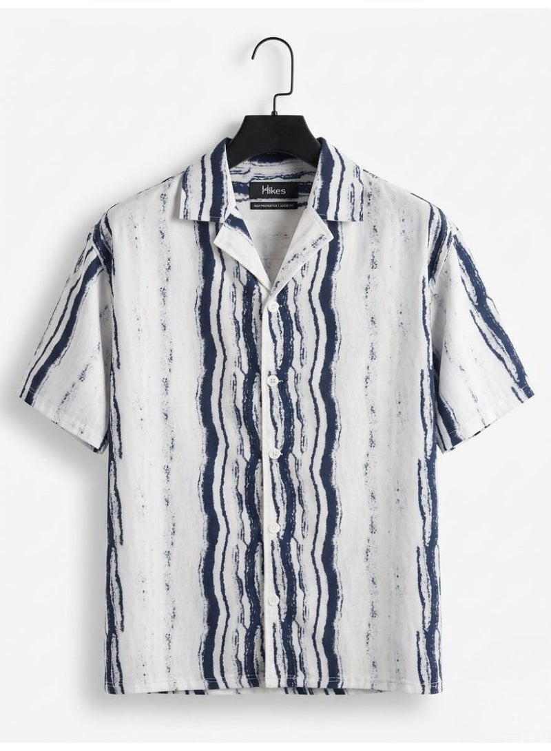 Hikes Men’s Premium Striped Shirt , Lightweight Breathable Summer Casual Shirt - Image 5