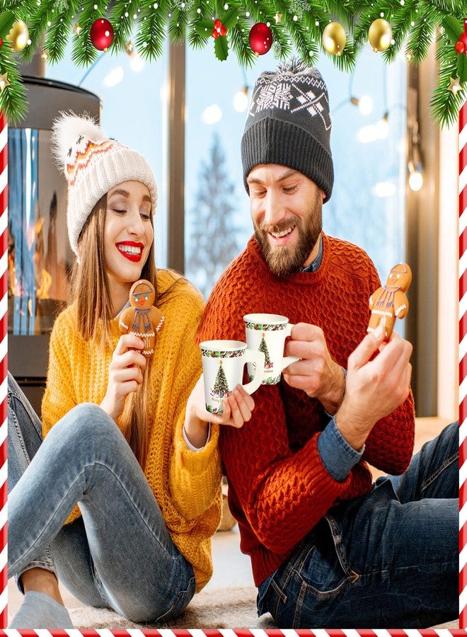 Maxcheck أكواب ورقية إسبريسو ماكس تشيك 100 قطعة مع مقبض 7 أونصات لشرب عيد الميلاد شجرة عيد الميلاد أكواب شاي قابلة للتصرف أكواب شوكولاتة ساخنة ملحقات بار لتزيين حفلة عيد الميلاد - Image 4