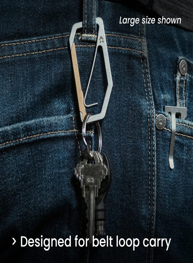 Aerocrafted حلقة تعليق مفاتيح من نوع Aerocrafted Uplock - حلقة تعليق مصنوعة بدقة من التيتانيوم للاستخدام اليومي (تيتانيوم/برونز، كبير) - Image 4