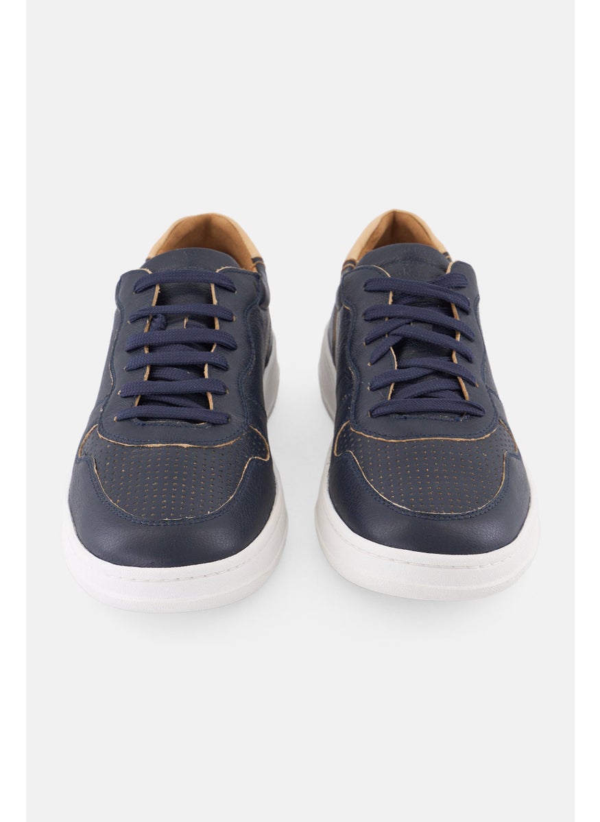 GEOX Men Lace Up Casual Shoes, Dusty Navy  - Image 3