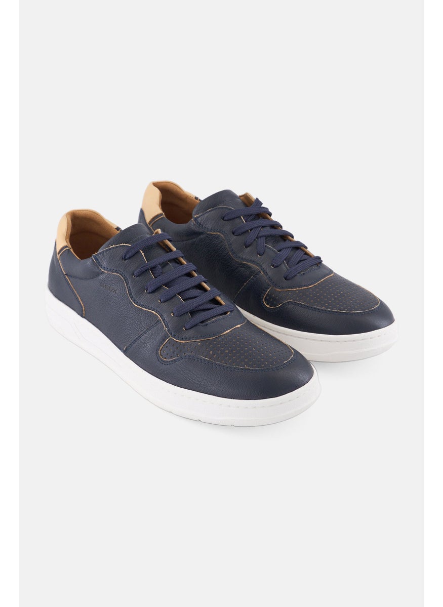 GEOX Men Lace Up Casual Shoes, Dusty Navy  - Image 1