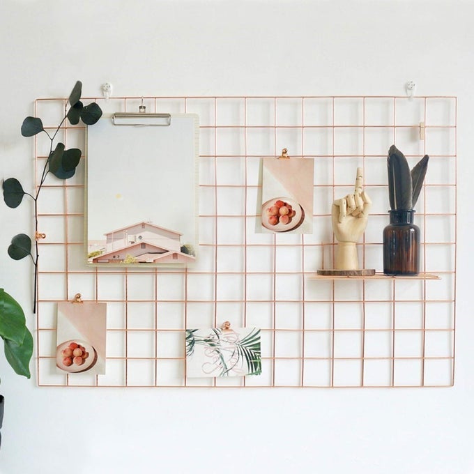 WALL GRID 2 PACK WIRE PHOTO GRID PANELS METAL PICTURE RACK WALL ORGANIZER FOR MEMO PHOTO DISPLAY 256 X177 EACH GRID PANEL