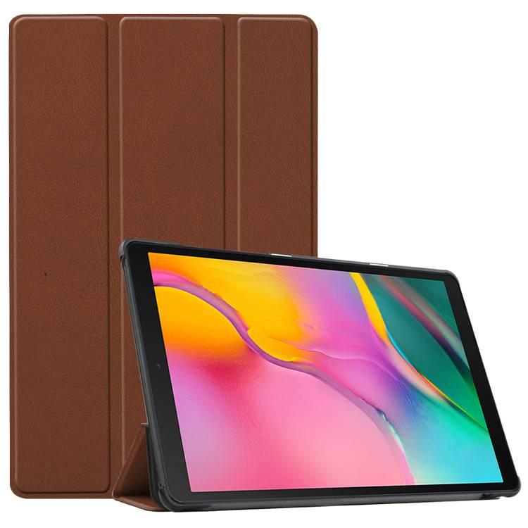 AD حافظة سامسونج تاب قابلة للطي متوافقة مع Samsung Galaxy Tab S9 / Samsung Galaxy Tab A7 باللون بني مع غطاء حماية ووظيفة حامل وحمل يومي للتابلت بوظيفة حامل باللون البني Samsung Tab F. - Image 1