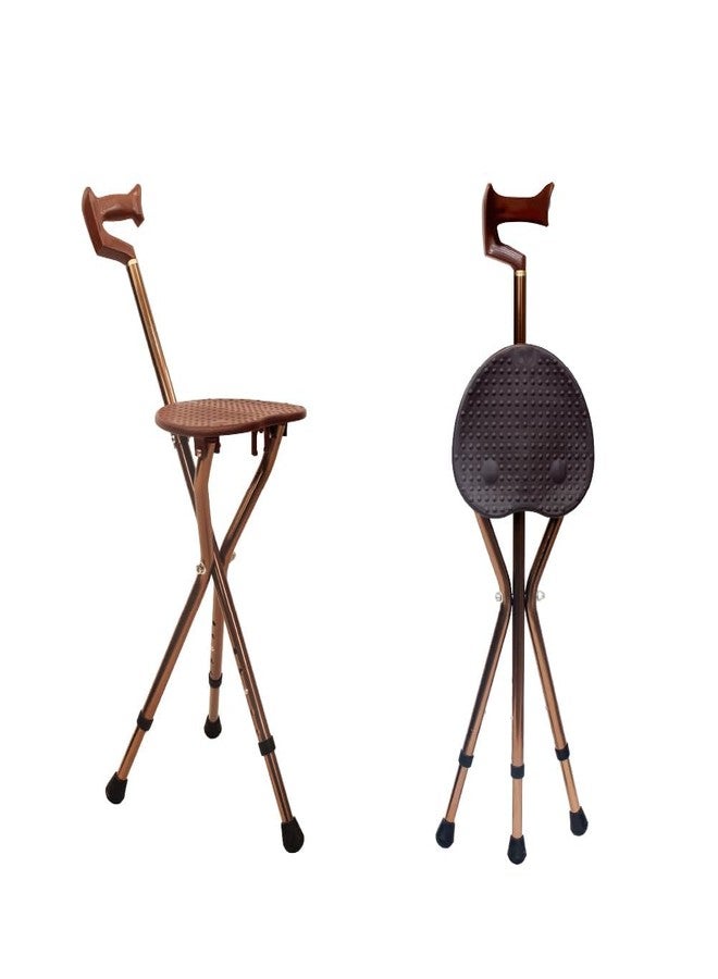 Kitwe عصا المشي Kitwe Walk & Rest | عصا مشي مريحة وقابلة لتعديل الارتفاع مع مقعد | إطار من الألومنيوم خفيف الوزن ومتين | تصميم مقاوم للخدش وصديق للبيئة لتوفير أقصى درجات الراحة والثبات. - Image 1