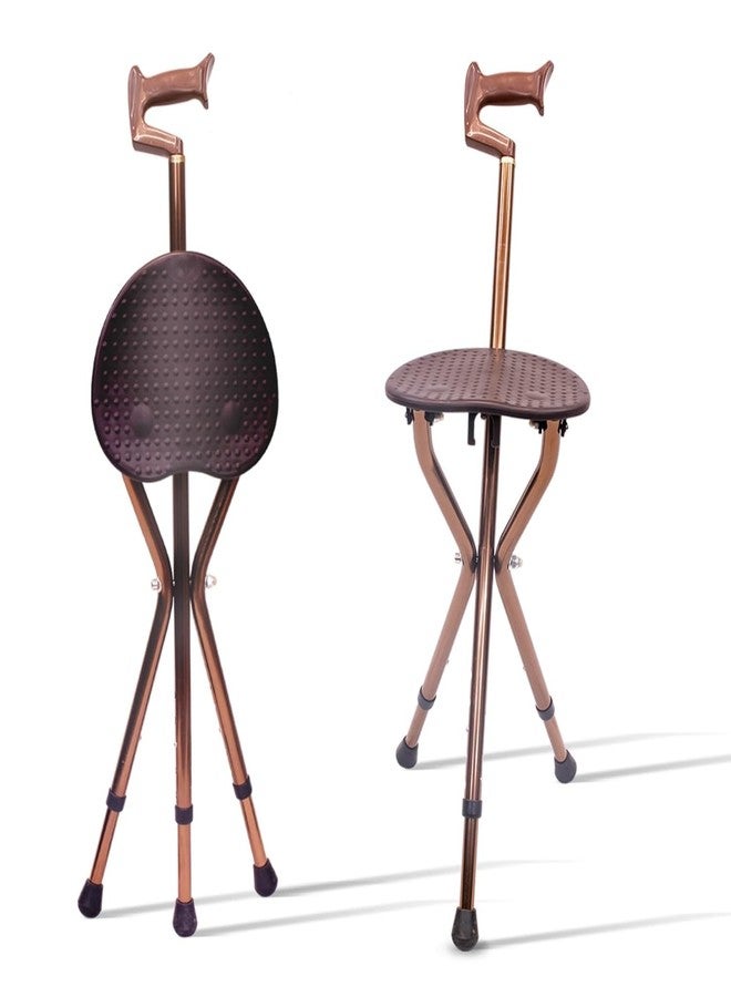 Kitwe عصا المشي Kitwe Walk & Rest | عصا مشي مريحة وقابلة لتعديل الارتفاع مع مقعد | إطار من الألومنيوم خفيف الوزن ومتين | تصميم مقاوم للخدش وصديق للبيئة لتوفير أقصى درجات الراحة والثبات. - Image 3