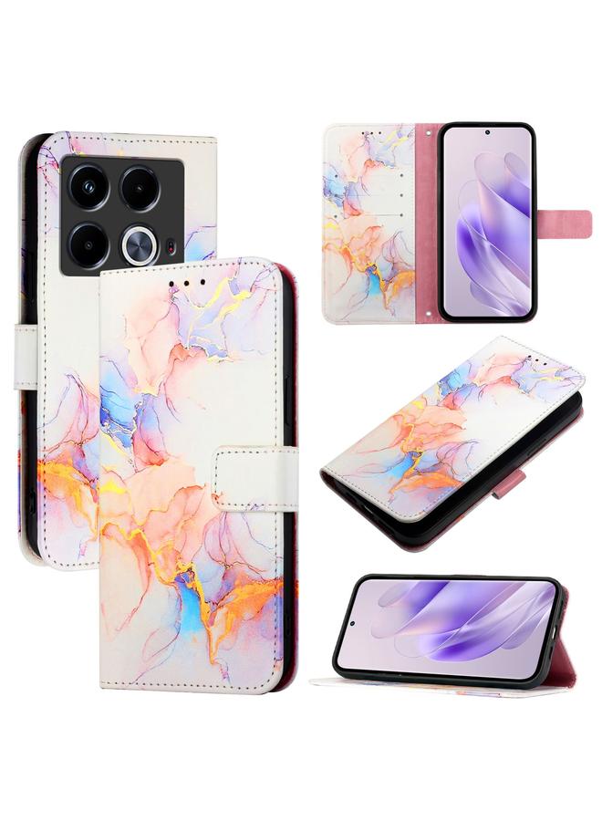 S-TOP Case For Infinix Note 40 5G PT003 Marble Pattern Flip Leather Phone Case - Image 1