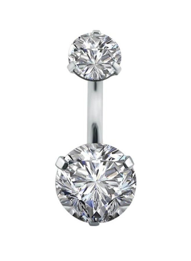NIBEMINENT Stainless Steel Round Shape Belly Ring