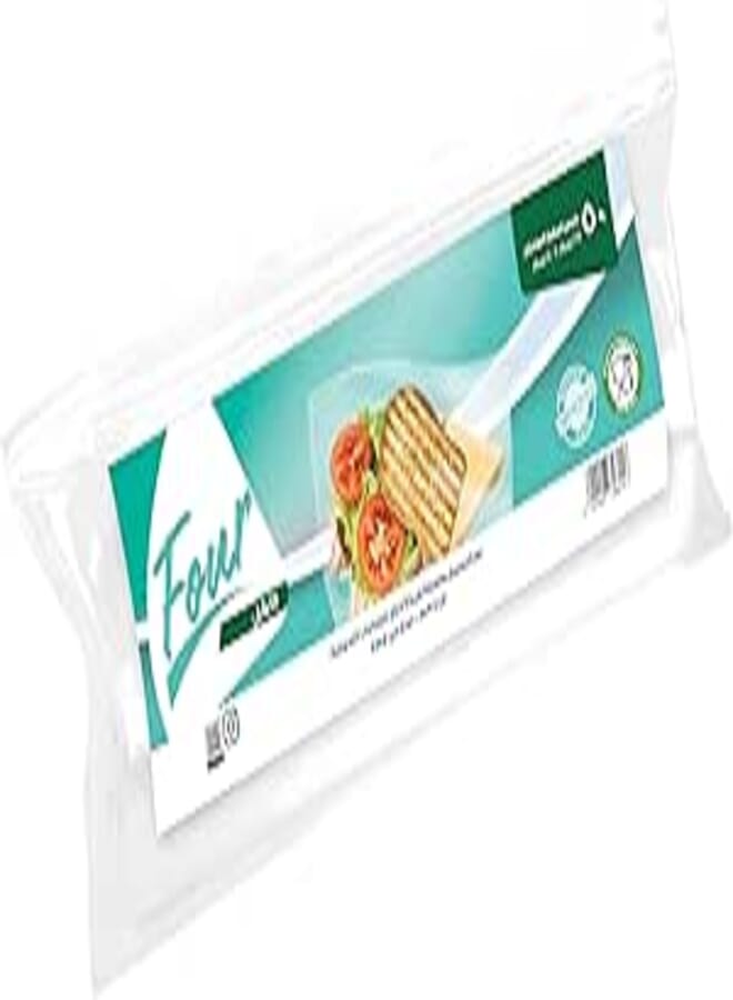 Four food storage barrier bags, transparent, 25x40cm, 50 bags