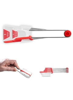 Levoons Self Leveling Measuring Spoons Set For Kitchen And Baking Set Of 4 Red