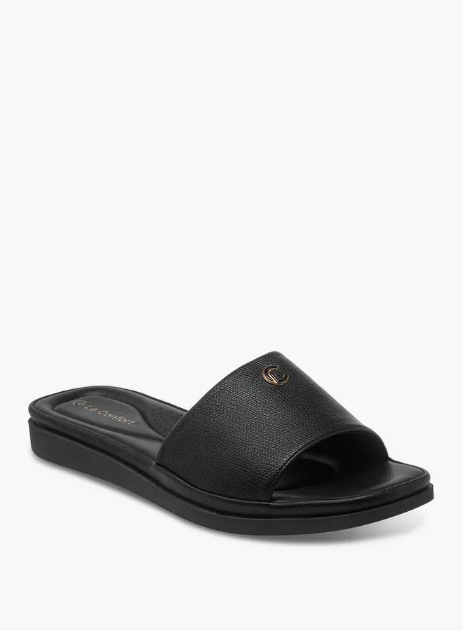 لو كونفورت Women Textured Comfort Slide Sandals