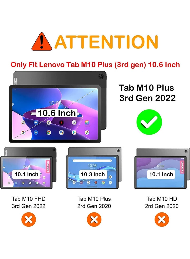 Kids Case Compatible with Lenovo Tab M10 Plus 3rd Gen 10.6 Inch 2022, Heavy Duty EVA Foam Shockproof Cover Kids Proof Case with Stand (Pink) - Image 2
