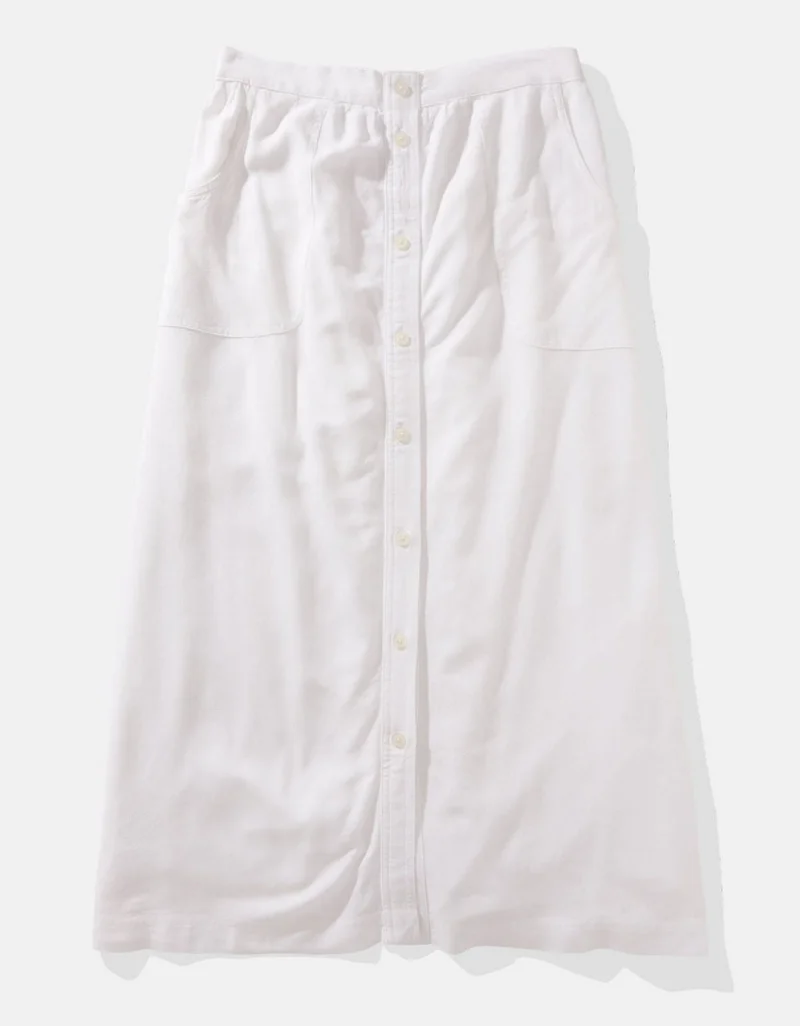 امريكان ايجل تنورة ميدي بأزرار أمامية