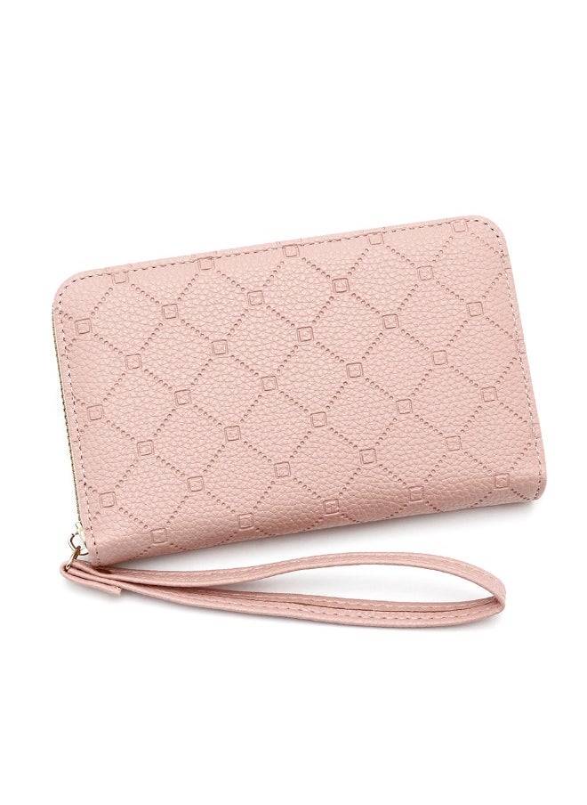 NIBEMINENT Women's Coin Purse Korean Version Simple Large Capacity Card Bag Zipper Hand Bag Mobile Phone Bag Driver's License Document Bag  - Image 1