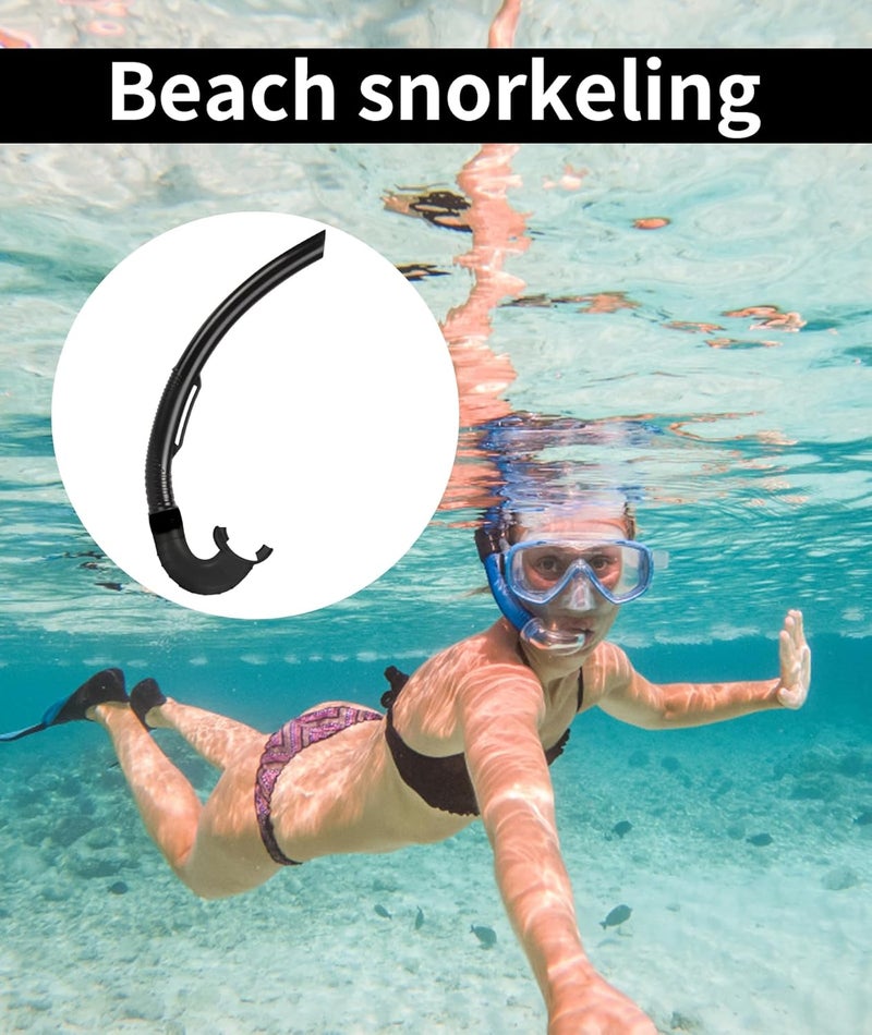 RupeeRise Snorkel for Swimming, Snorkeling Kit for Adults, Swimming Breathing Pipe, Scuba Diving Kit, Tropical Waters, Lakes, Beach Activities(Black) - Image 5