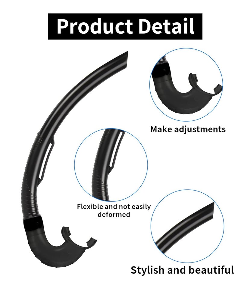RupeeRise Snorkel for Swimming, Snorkeling Kit for Adults, Swimming Breathing Pipe, Scuba Diving Kit, Tropical Waters, Lakes, Beach Activities(Black) - Image 3