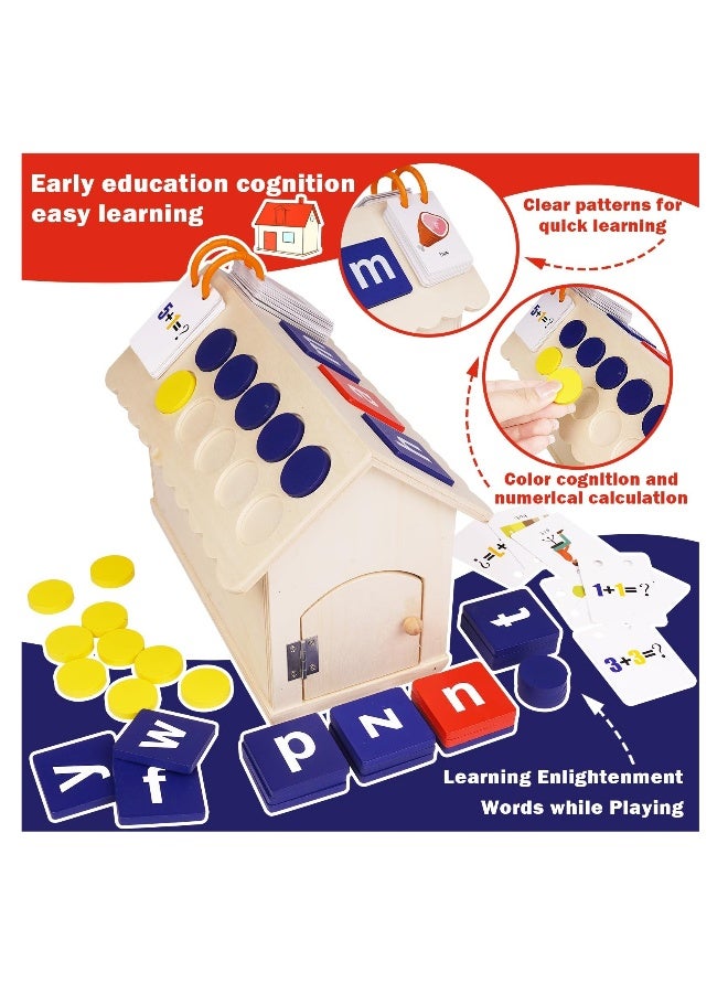 Educational Wooden Alphabet Spelling Blocks for Kids, Montessori Addition and Subtraction Games, Perfect Gift for Preschool and Kindergarten - Image 5