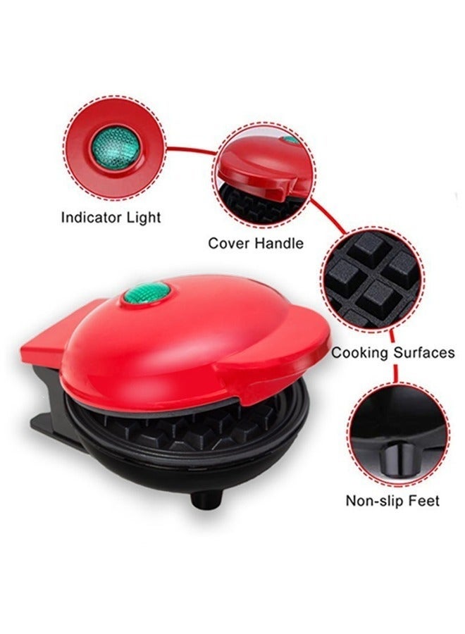 Arabest صانعة الوافل/خبز المنزل/بيتزا/كعكة الخبز الصغيرة/ساندويتش وفطور متعددة الاستخدامات 350 واط، آلة الفطور حمراء/سوداء - Image 5