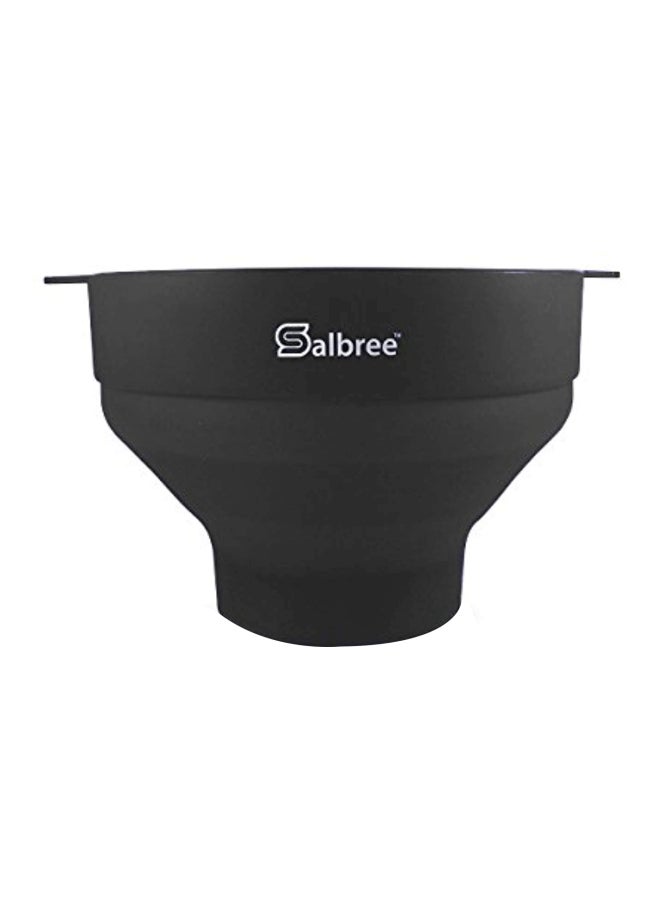 Salbree The Original Salbree Collapsible Silicone Microwave Popcorn Popper Maker Machine, Microwavable Bowl Holds 16 Cups, Uses Hot Air and Oil Always Optional - The Most Colors Available (Black) - Image 1
