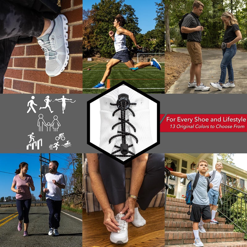 LOCK LACES (Elastic No Tie Shoelaces) (Brown, 48-Inch) - Image 3