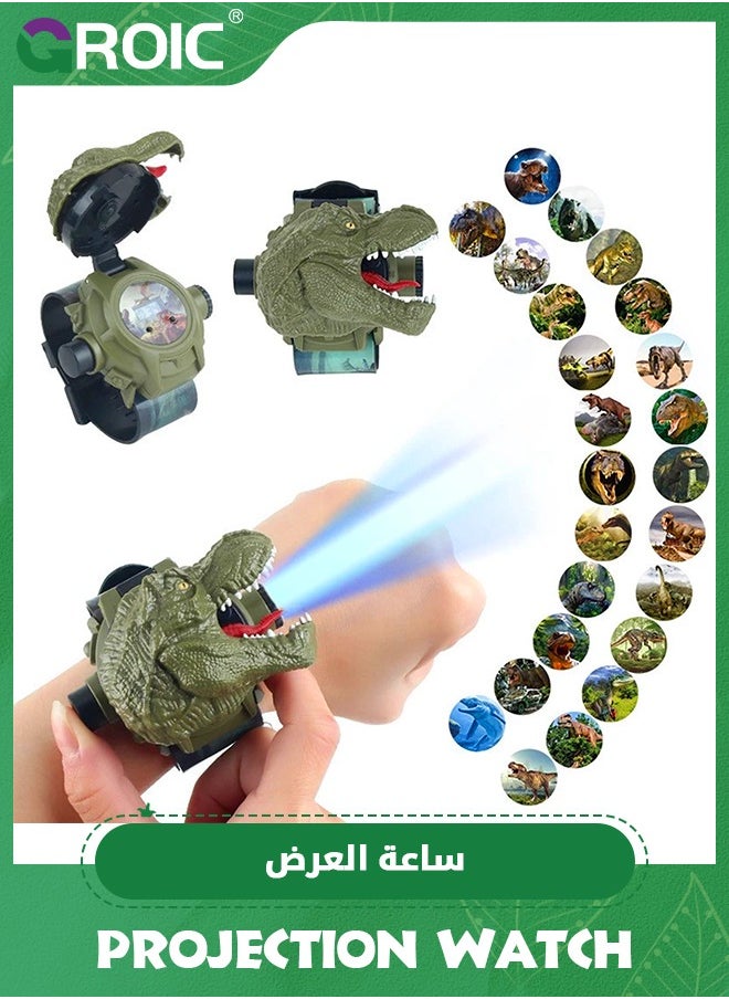 GROIC Kids Watch with 24 Dinosaur Projection Patterns Cartoons Kids Digital Wrist Watch Toys with Adjustable Strap Projector Watch  - Image 1