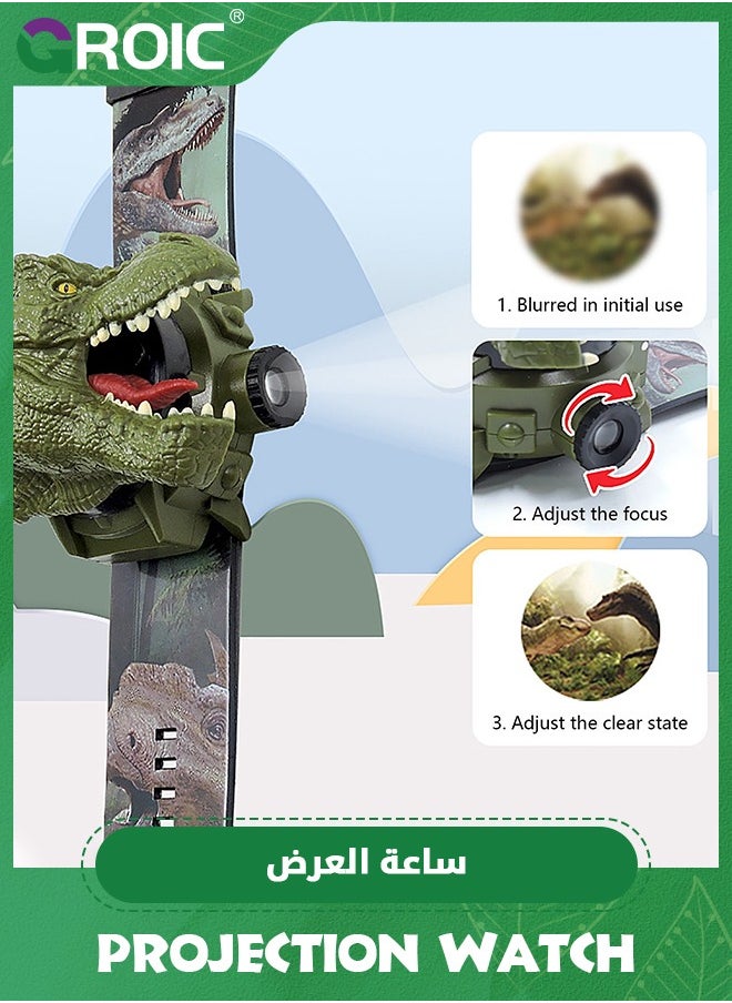GROIC Kids Watch with 24 Dinosaur Projection Patterns Cartoons Kids Digital Wrist Watch Toys with Adjustable Strap Projector Watch  - Image 4