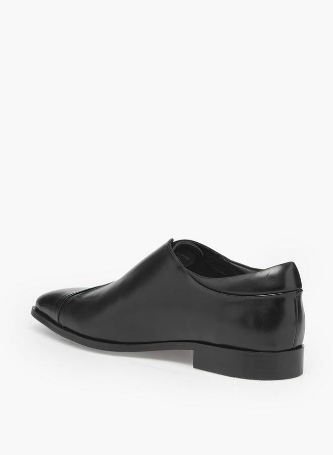 DUCHINI Men Buckled Leather Monk Shoes - Image 4