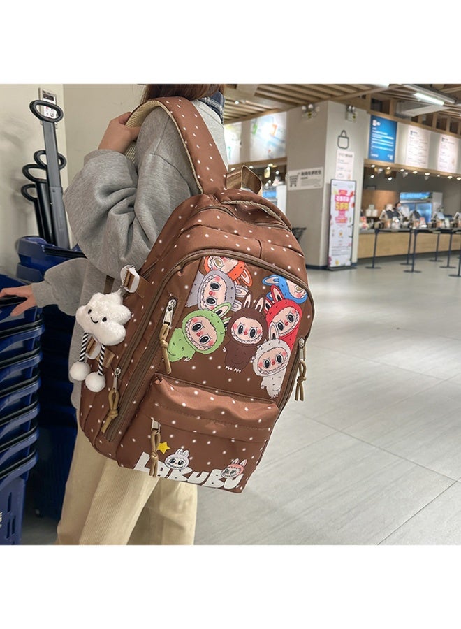 Labubus New Large-size Cartoon Backpack Gor Travel, Versatile, Exquisitely Printed, Casual Hand-Held Trendy School Bag For Men And Women 43*30*19CM - Image 4