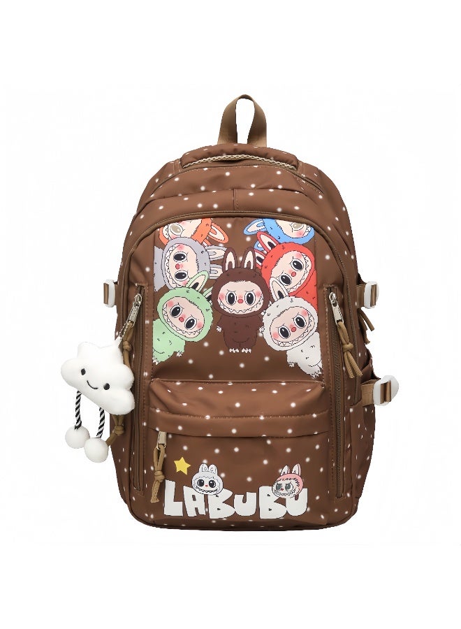 Labubus New Large-size Cartoon Backpack Gor Travel, Versatile, Exquisitely Printed, Casual Hand-Held Trendy School Bag For Men And Women 43*30*19CM - Image 1