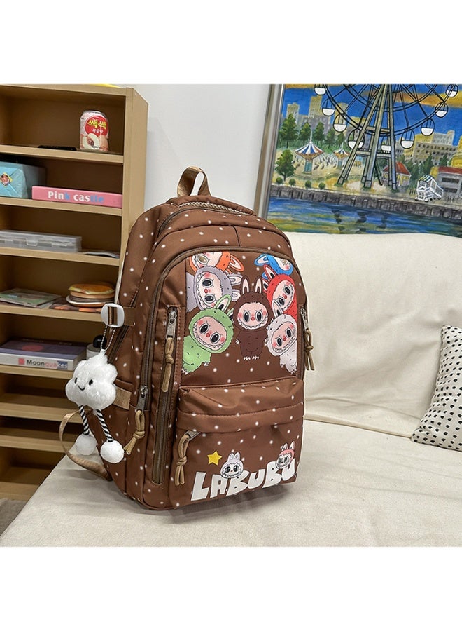 Labubus New Large-size Cartoon Backpack Gor Travel, Versatile, Exquisitely Printed, Casual Hand-Held Trendy School Bag For Men And Women 43*30*19CM - Image 3