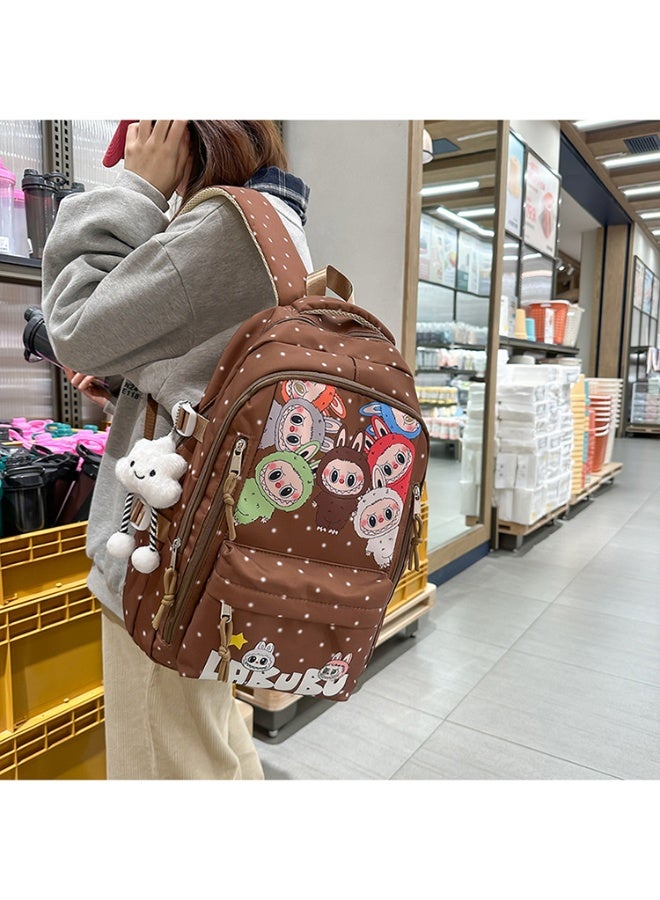 Labubus New Large-size Cartoon Backpack Gor Travel, Versatile, Exquisitely Printed, Casual Hand-Held Trendy School Bag For Men And Women 43*30*19CM - Image 5